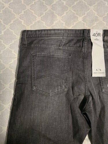 ARMANI EXCHANGE NEW MEN'S SKINNY DISTRESSED JEANS SIZE 40 R (40/33) - Picture 13 of 17