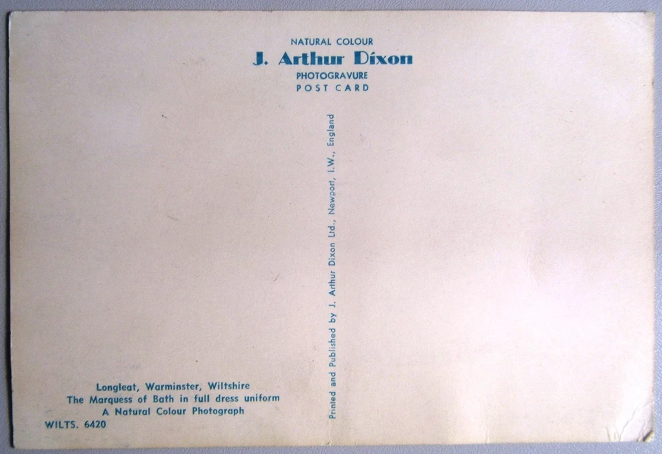 Henry Thynne Marquess of Bath Autogramm Autograph auf signierter Postkarte - Bild 3 von 3