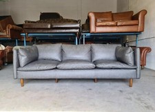 805. MID CENTURY STYLE GREY ITALIAN 3 SEATER VINTAGE SOFA FREE DELIVERY 🚚🇬🇧