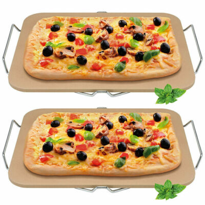 Avanti Pack Rectangular 38cm Pizza Stone W Rack