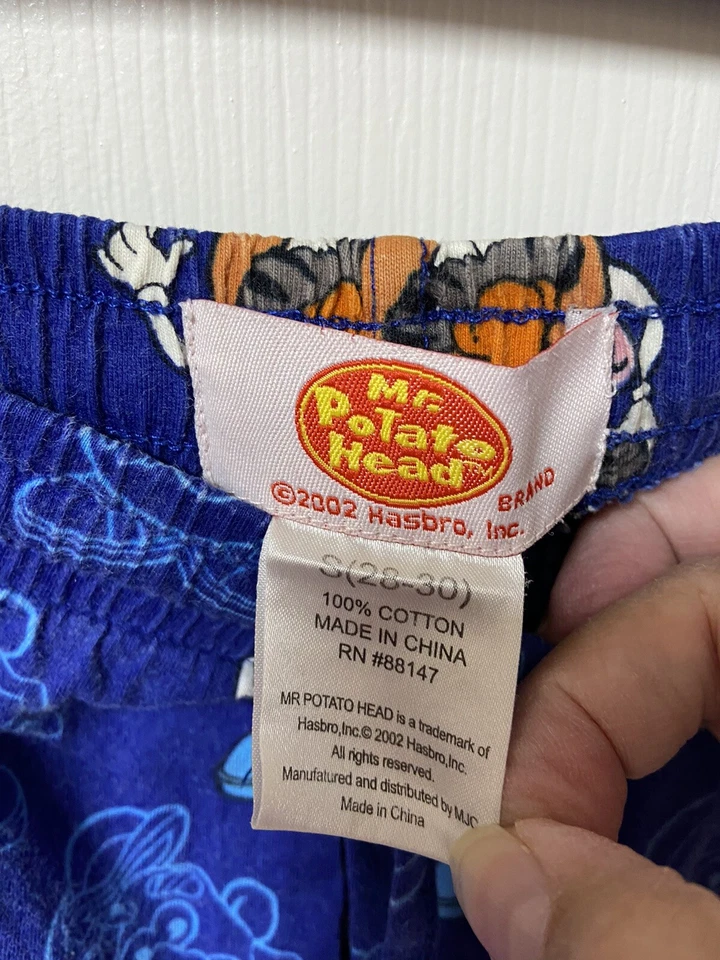Mr Potato Head 2002 孩之宝复古睡衣裤 S 码 — 第 3/4 张图片