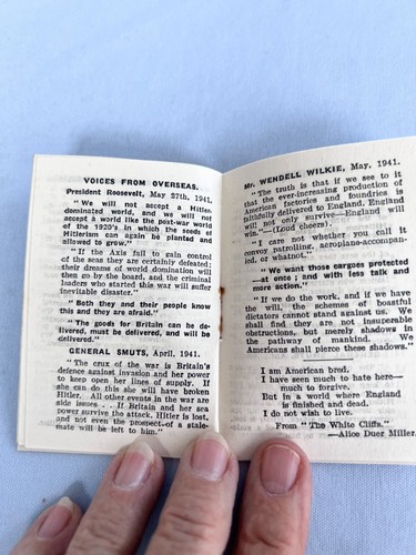 Circa 1942 WWII Britain Military Booklet King George VI Churchill Roosevelt - Picture 5 of 7
