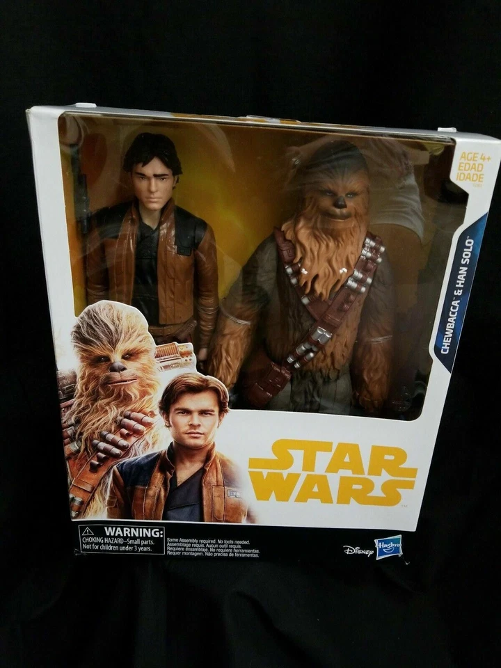 Paquete de 2 figuras de acción de Star Wars Han Solo y Chewbacca 10 pulgadas nuevas con caja Foto 4 de 4