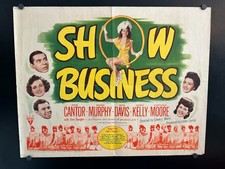 original 1944 SHOW BUSINESS Half Sheet Movie Poster 22x28 - EDDIE CANTOR