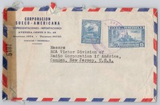 Caracas, Venezuela — Corp. Sueco-Americana correo aéreo Carabobo monumento sello