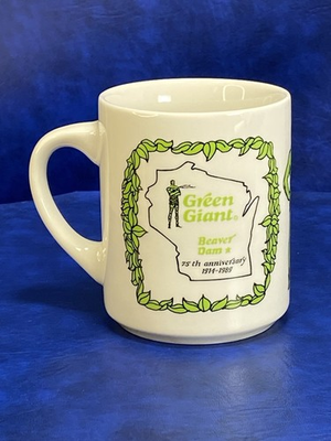 #ad #ad Vtg 75th Anniversary Beaver Dam WI Wisconsin Green Giant Vegetables Cup Mug B $16.00