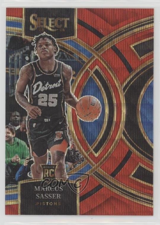 2023-24 Panini Select Premier Level Red Wave Prizm Marcus Sasser #114 1c5x