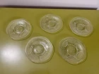 Hazel Atlas Royal Lace Clear Saucers, Set Of 5
