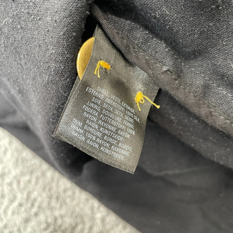 Vestido Maeve Mujer 16 Negro Ajuste Y Acampanado Seda Mini Botón Frontal Anthropologie Foto 4 de 4