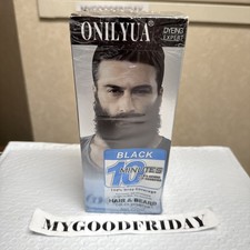 Men Black Beard Hair Dye Color Shampoo Permanent Darkening Hair Coloring Ex:1/28