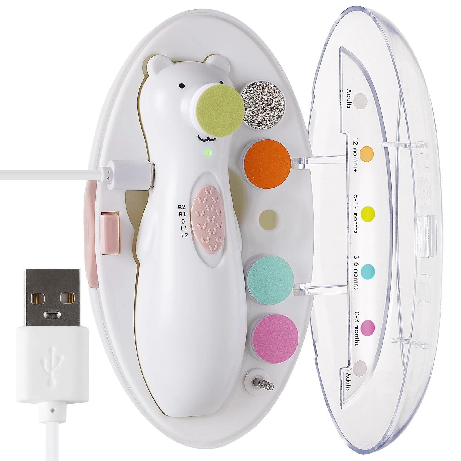 Rechargeable Baby Nail File Baby Nail Trimmer Electric with LED Light Recharg...
Opens in a new wind