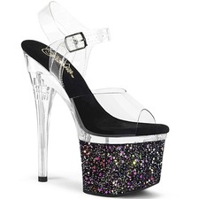 Pleaser 7" Heel 3" Pf Ankle Strap Sandals Adult Women Shoes Esteem/708Lg