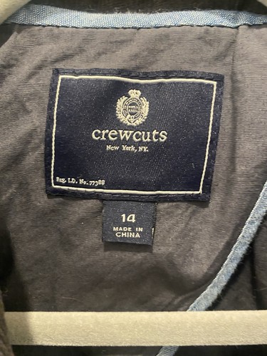 J Crew Crewcuts Boys Ludlow Size 14 Navy Blue Corduroy Blazer Jacket Preppy - Picture 3 of 11