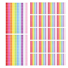  25 Sheet Rectangular Coloured Stickers Labels Border on Adhesive
