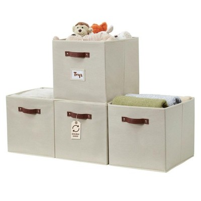 Storage Baskets, 13x15x13 Storage Cube Bins with Labels for