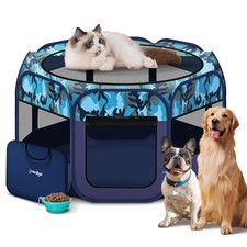 Dog Playpen, Pet Playpen, Portable Cat Playpen, Pop Up Foldable Puppy Playpen...