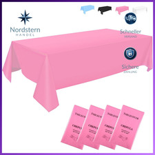 Einweg Tischdecke Wasserdicht Rechteckig 137 x 274 cm Rosa 4 St&uuml;ck f&uuml;r Party