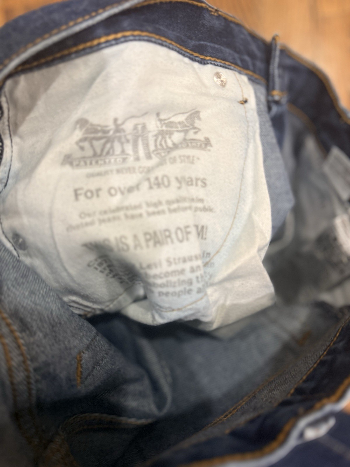 Men’s Levi's 517 Regular Fit Jeans Size 33 x 36 Dark Wash thumbnail 4