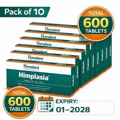Himalaya Himplasia   Pack of 10 (600 Tablets) | Natural Men's Health Support