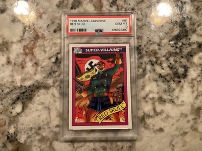 Red Skull 1990 Marvel Universe #81 PSA 10 Gem Mint. Distributed By IMPEL. RARE
