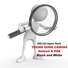 2021-22 UD Canvas YOUNG GUNS Series ONE/TWO/EXTENDED - Black and White - U PICK
