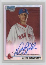 2010 Bowman Chrome Prospects Refractor 159/500 Felix Doubront #BCP102 Auto 1dm4