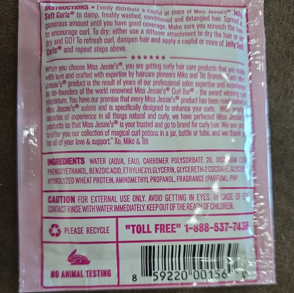 Miss Jessies Jelly Soft Curls by Miss Jessies Hair Gel 1 Oz Gel Ea Lot of 4 - Image 3 of 4