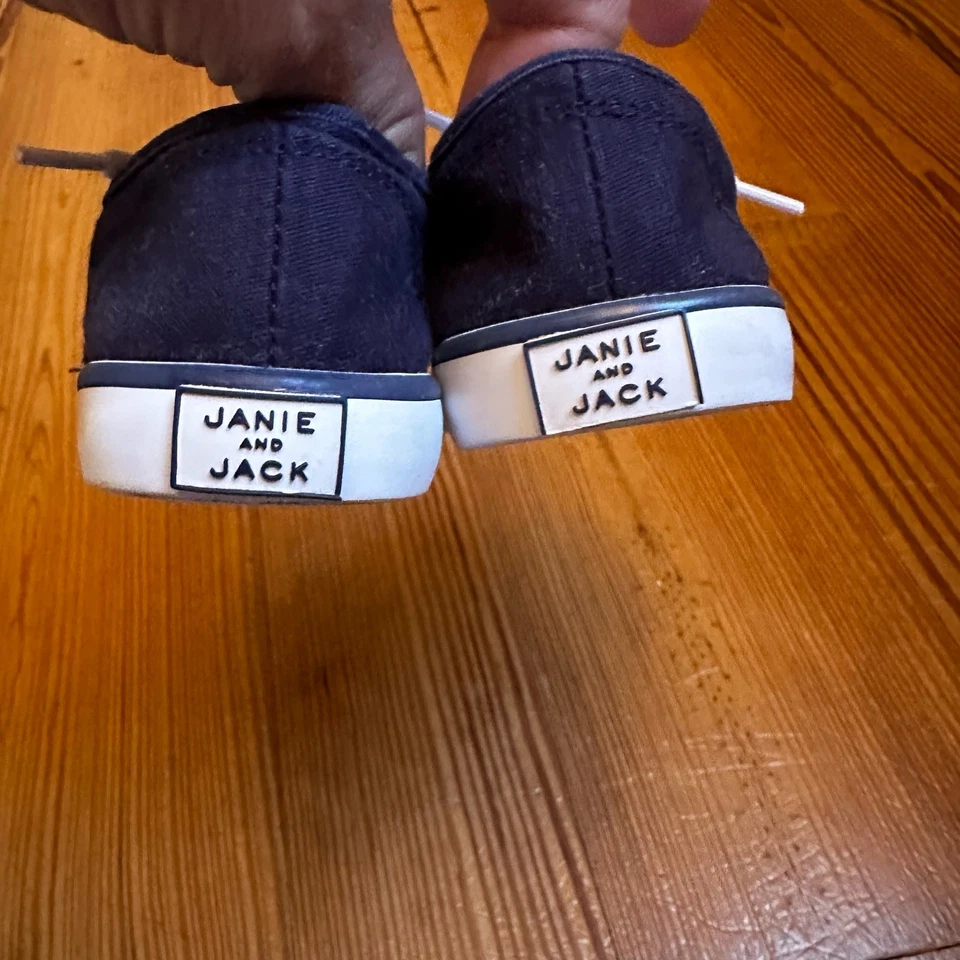 Janie и Jack темно-белый холст кроссовки размер 6 - Изображение 3 из 4