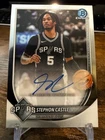 2025-26 Bowman Chrome Stephon Castle Auto #BCA-SC - San Antonio Spurs Autograph