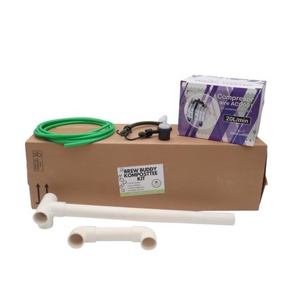 Brew Buddy KomposTee Kit mit Pumpe - Set zum Brauen von Premium KompostTee