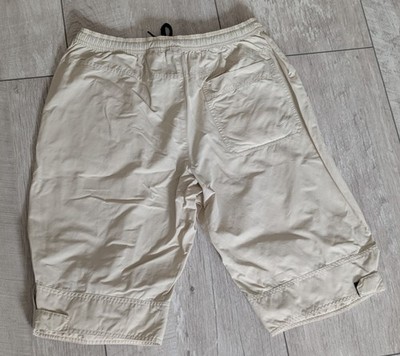 Nike Bermuda Shorts Herren Gr. L Beige Y2K Mini Swoosh Logo VTG 