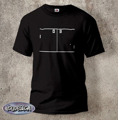 Herren T-Shirt Pong Atari Fun Shirt Game Computer 1970er Videospiel S-5XL