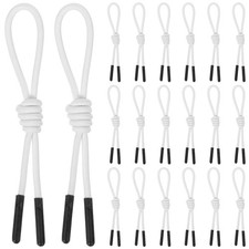  20pcs Zipper Pulls Tabs: Zip Extension Handle Cord - Nylon Curve Zipper Puller