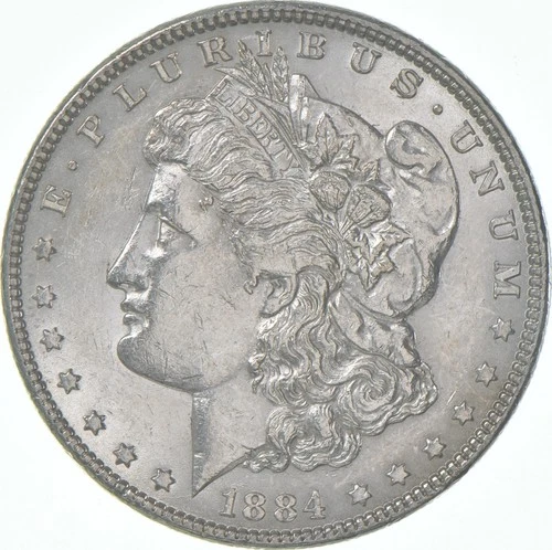 AU+ 1884 (P) Morgan Silver Dollar (1 coin) *2334