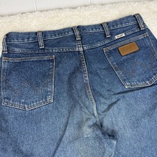 Wrangler Jeans Men 36x30 Blue Vintage 80s 90s Made in USA Cowboy Cut 22MWZBS