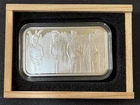 1 Oz .999 Fine Silver Proof Kings Of The Hill Art Bar In Capsule And Wood Box!!