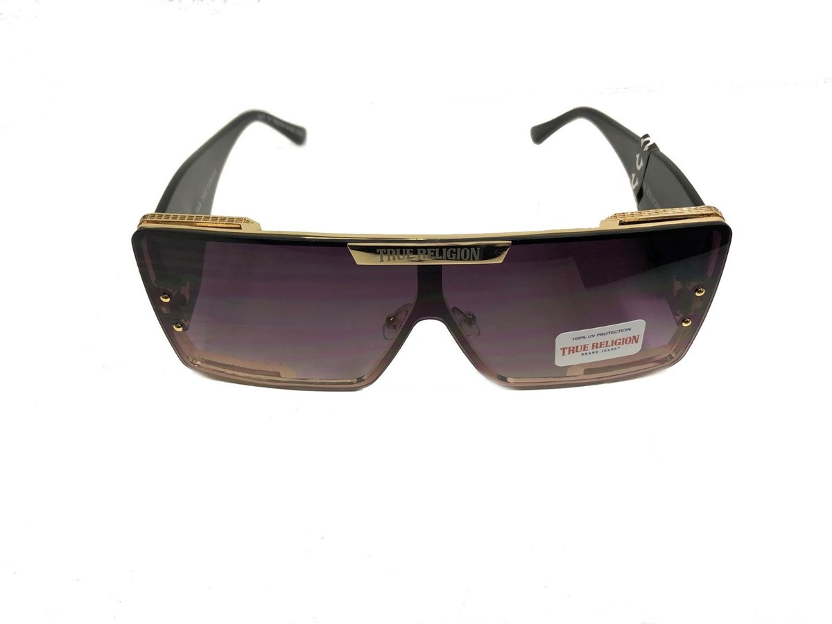 New Womens True Religion Sunglasses TR92349 Gold-Black/Gray