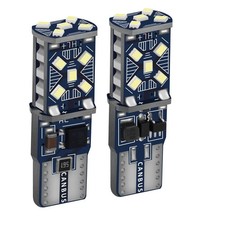 2PCS T10 W5W Super Bright 6000K White LED Bulbs for 168 194