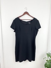 Vintage Randi May Black Short Sleeve Sheath Dress Women’s Size 16