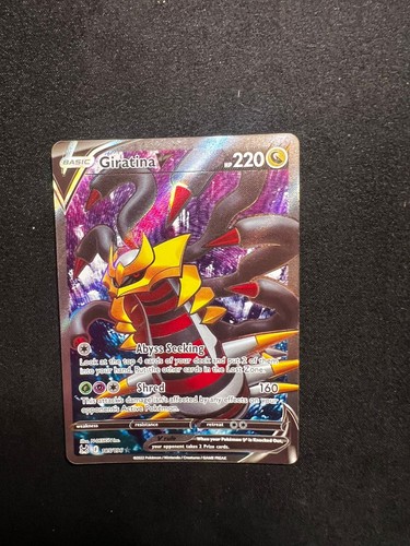 Pokemon TCG Swsh11: Lost Origin Giratina v Full Art Holo Card 185/196