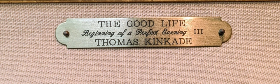 🔥LA BUENA VIDA DE THOMAS KINKADE IMPRESIÓN DE ARTE EN LIENZO DE PAPEL ENMARCADO RARO + COA🔥 Foto 2 de 4