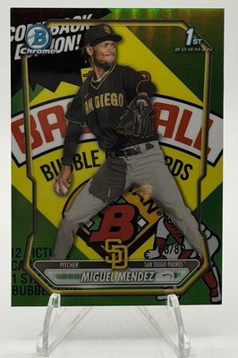 2026 Bowman Chrome Prospects Miguel Mendez #BCP-107 Packfractor 68/89 Padres