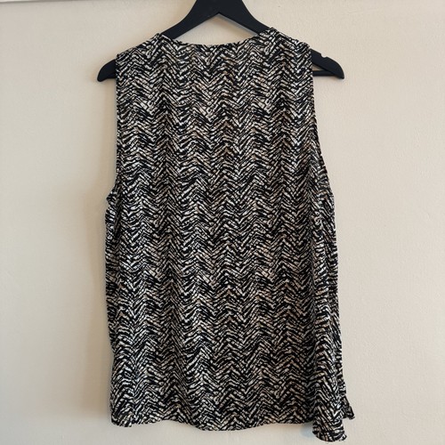 BNWT Primark Size 20 Black Nude V Neck Animal Print Sleeveless Top - Picture 8 of 10
