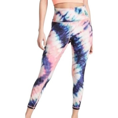 Athleta Elation Tie Dye 7/8 Tight Women's XL High Rise Athletic Leggings Bright