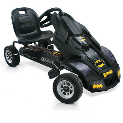 Kids Ride On Pedal Go Kart Sporty Batman Batmobile Superhero Steel