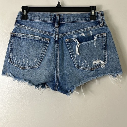 A GOLD E Blue Jean Shorts Distressed Women’s 25 - Picture 2 of 7