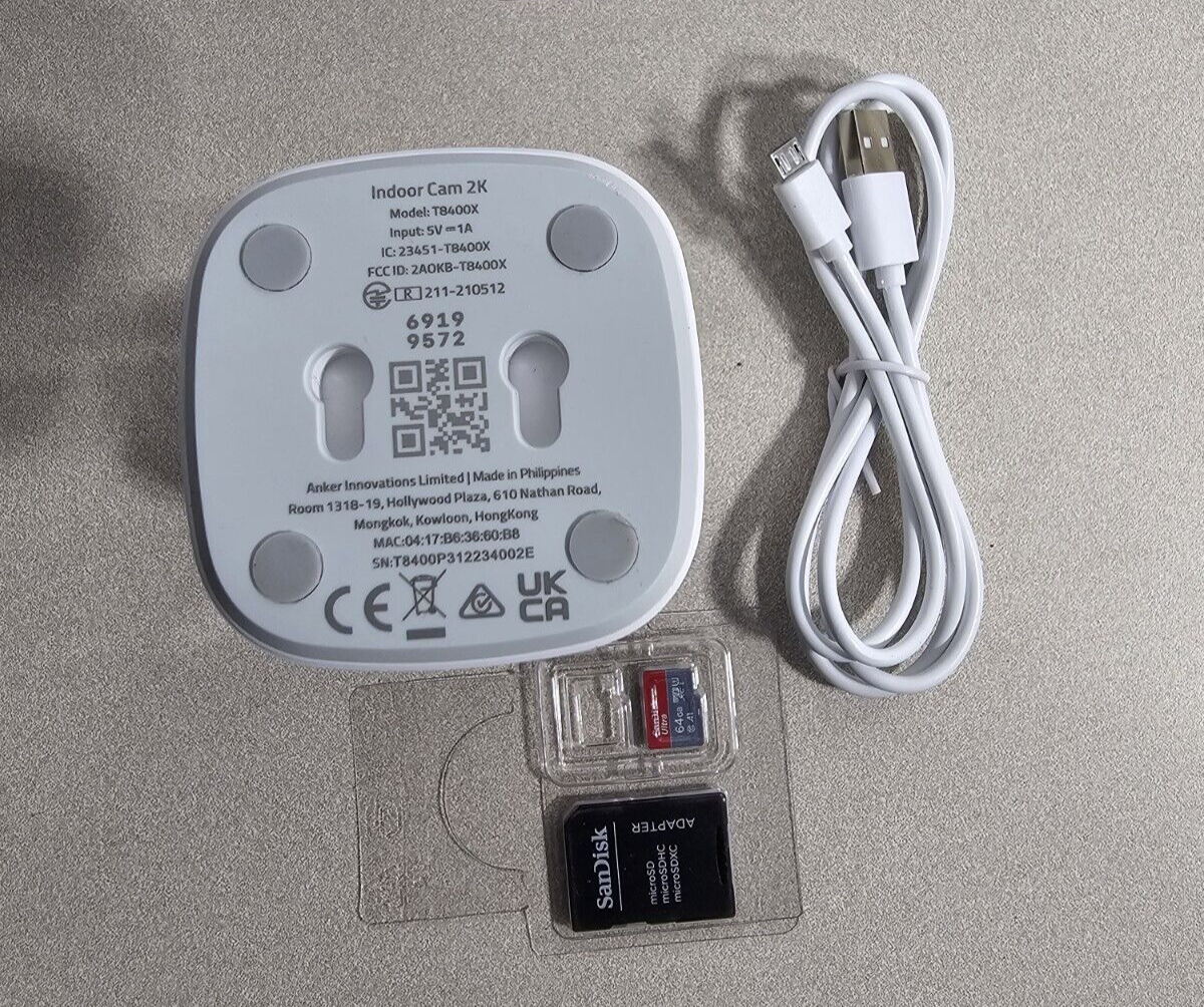 Anker Eufy T8400X Indoor Security Camera 2K Resolution [With 64GB