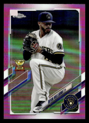 Devin Williams 2021 Topps Chrome Pink Refractor #98