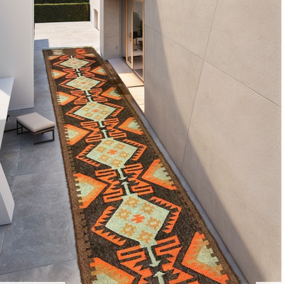 navajo Natural Hand woven Wool Jute Vintage Kilim Traditional aztec stairs Rugs