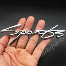 3D Chorme Metal Sports Car Rear Trunk Lid Tailgate Emblem Badge Decal Sticker